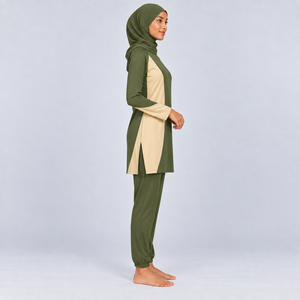 Conjunto de Burkini Modesto de 3 Piezas para Mujer, Cobertura Total, Servicio OEM Personalizado - Product Image 5
