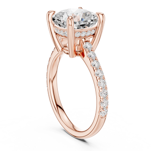 Anillo de Compromiso Clásico de Oro Amarillo de 14K con Corte Cojín de 4CT, Diamante Cultivado en Laboratorio con Certificado IGI, Regalos de Aniversario y Boda - Product Image 5