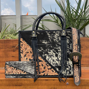 กระเป๋าสะพายไหล่หนังวัวแท้สำหรับสตรีสายรัดข้อมือ - Product Image 4