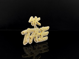 Pendentif breloque couronne de diamants en alliage plaqué or rose pour homme The Ice Legacy, style hip-hop - Product Image 3