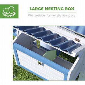 Pollaio in Legno Bianco Usato per 2-3 Galline con Nido, Recinto e Rampa Rimovibile - Product Image 6