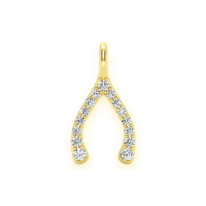 Colgante de Oro Sólido de 14K con Diamantes Naturales, Diseño Único, Moderno y Vintage, Personalizado, Mini Amuleto de la Suerte, Regalo de Cumpleaños - Product Image 1