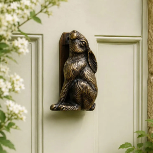 Antique Style Iron Rabbit <b>Door</b> Knocker animal Shaped Knocker <b>Rustic</b> Wildlife Front <b>Door</b> Accent <b>Rustic</b> Animal - Product Image 1