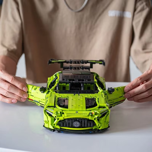 1466 Piezas de Bloques de Construcción de Auto Deportivo Negro a Escala 1:14, Juguete de Ladrillos para Armar, Regalo de Cumpleaños para Niños - Product Image 2