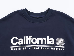 Sudadera Oversize Casual de Moda para Mujer 2025, Color Azul Marino, Cuello Redondo, Estampado de Letras, Hombros Caídos, Manga Larga - Product Image 3