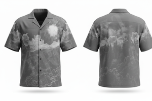 Camisas de vestir de manga corta con botones y diseño personalizado al por mayor, camisas de vestir informales con estampado gráfico para verano, playa y fiestas para hombre - Product Image 4