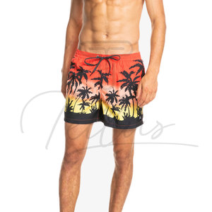 กางเกงขาสั้นลำลองชายหาดลายพิมพ์ลายทาง แห้งเร็ว กันน้ำ มีเชือกผูกเอว ขายส่ง พิมพ์ลายแบบรีดร้อน - Product Image 3