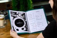 Porte-menu en cuir pliable de luxe, robuste, portable, résistant aux odeurs, pour restaurant, café, hôtel