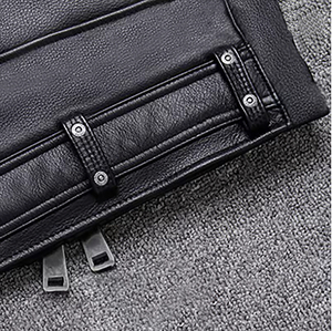 2026 Best <b>Mens</b> Black Leather <b>Jacket</b> Classic <b>Biker</b> Style with Zip Closure Slim Fit Leather <b>Jacket</b> for <b>Men</b> Streetwear Moto Style - Product Image 5