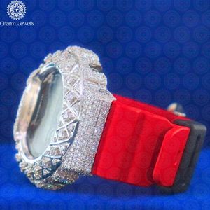 Reloj de Lujo para Hombre Charm_Jewells, Caja Cuadrada de Acero Inoxidable, Bisel con Diamantes, Correa de Acero Inoxidable, Fecha Automática, Mecánico - Product Image 5