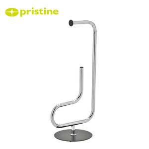 Porte-rouleau de papier toilette rond moderne en métal, sur pied, sans perçage requis - Product Image 3