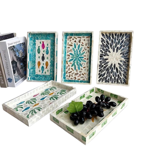 Plateau en nacre de haute qualité, coquille de mer naturelle du Vietnam, plat de service fait main, plateau décoratif, vente en gros, prix compétitif - Product Image 2