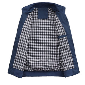 Chaqueta Bomber para Hombre con Cuello Alto, Manga Larga, Diseño a Cuadros, Forro Interior, Precio Razonable, Chaqueta Bomber para Adultos y Jóvenes - Product Image 3