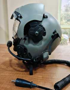 Casco de Piloto con Alas Rotatorias, Protección Facial Completa/Abierta, Cierre Doble D, para Aviación, Combate, Helicóptero, con Auriculares de Seguridad de Carbono - Product Image 5