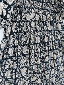 Pure Cotton Indian Block Print Women's Girls' Printed Maxi Dress Trendy Casual Summer Evening Party Dress Button Long Fit - Product Image 5