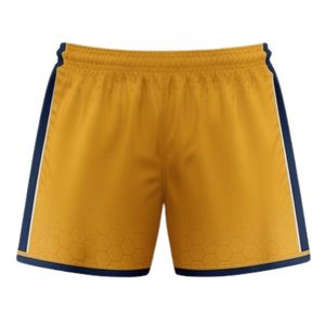 Pantalones Cortos de Lacrosse Unisex en Dorado y Azul Marino, de Poliéster, Ajuste Atlético, Ligeros, Uniformes Deportivos, Ropa para Entrenamiento y Partidos de Equipo - Product Image 2