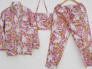 Night <b>Suit</b> With Bag L/XL Cotton Printed Soft Women's Aesthetic Shirt <b>Pajama</b> Soft Summer/Winter Swimwear 100% Cotton <b>Pajama</b> Set - Product Image 3