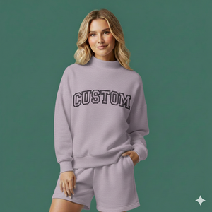 Conjunto de Verano Informal para Mujer, Top con Cuello Alto y Pantalones Cortos con Cintura Elástica, Tacto Suave - Product Image 1