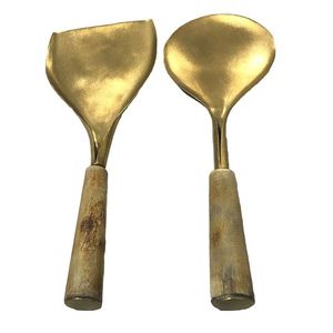 Juego de 2 Servidores de Ensalada de Cuerno de Búfalo Hechos a Mano y Personalizados, Cucharas y Tenedores Ecológicos Aptos para Lavavajillas, Utensilios de Cocina - Product Image 5