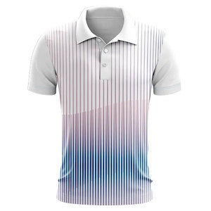 Polo de golf personnalisé pour homme, bio, haute performance, 230g, impression intégrale par sublimation, polyester 75%, élasthanne 25%, vêtements de sport. - Product Image 5