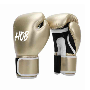 Guantes de Entrenamiento de Boxeo y MMA de Cuero Brillante Personalizados OEM con Cierre de Gancho y Bucle para Muay Thai, Guantes de Boxeo de Cuero PU - Product Image 1