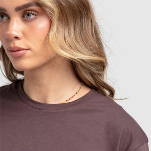 เสื้อยืดผู้หญิงขายส่ง ระบายอากาศดี ทันสมัย สีซีดแบบซันเฟด คุณภาพสูงใหม่ ใส่สบาย เหมาะสำหรับแฟชั่นลำลอง รับผลิตแบบ OEM - Product Image 2