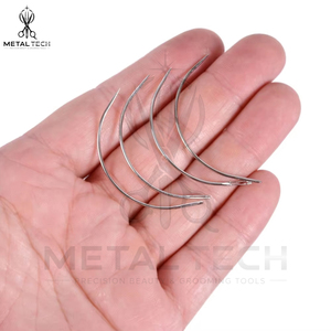 Aiguilles d'extension courbées écologiques de 6 cm et 9 cm, en acier inoxydable, en forme de C, pour tissage de cheveux, outil de couture en gros - Product Image 5