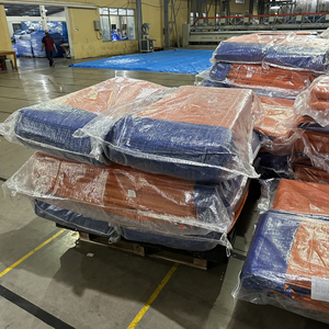 Heavy Duty PE Tarpaulin Blue / Orange High Durability Large Capacity Custom Colors Custom Sizes Waterproof <b>Sheet</b> - Product Image 1