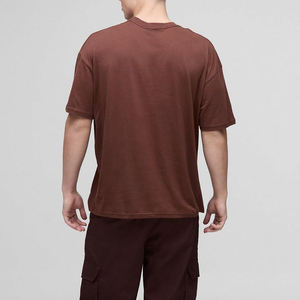 <strong>Wallen</strong> Men's Brown Short Sleeve T-Shirt Regular Fit Casual Cotton Printed Cowgirl Riding Bull Design Front Logo O-Neck - Product Image 2