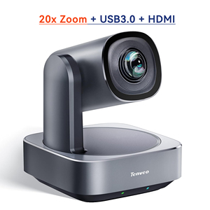Caméra de conférence PTZ Tenveo VL20H 1080p60fps avec <span class=keywords><strong>zoom</strong></span> 20X, suivi automatique, préréglages faciles, caméra vidéo USB HDMI pour réunions <span class=keywords><strong>à</strong></span> <span class=keywords><strong>distance</strong></span> - Product Image 1