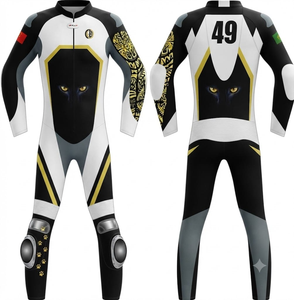 ชุดแข่งรถมอเตอร์ไซค์ Unisex Elite MotoCP แบบจั๊มสูท/ชุดหนังวัวแท้/หนังจิงโจ้พรีเมียม พร้อมแผ่นยืดหยุ่น - Product Image 1