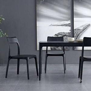 SINTERIOR BLACK SOLID WOOD <b>DINING</b> <b>CHAIR</b> LUXURY MODERN HOME FURNITURE - Product Image 3