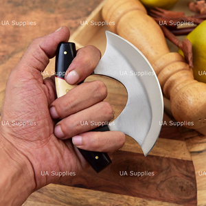 Professional Ulu <b>Knife</b> Handmade Curved Blade Hunting Camping <b>Knife</b> Custom <b>Handle</b> Wholesale Supplier - Product Image 4
