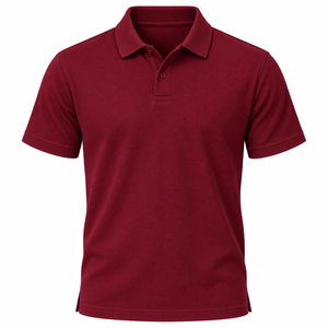 Mens Soft Breathable Cotton <b>Waffle</b> Anti-Wrinkle Casual Short Sleeve Golf for <b>Shirt</b> with Back Neck Logo - Product Image 1