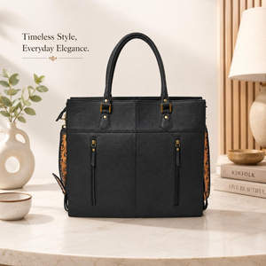 Hand Tooled Leather Tote Bag for Women Western Floral Handcrafted Shoulder <b>Handbag</b> Vintage Crossbody Purse Fringe Designer - Product Image 4