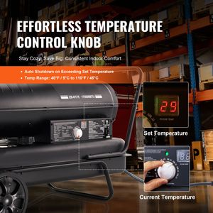 Stufa Portatile a Cherosene da 175.000 BTU con Serbatoio da 13,2 Galloni e Termostato per Uso Efficiente in Garage - Product Image 3