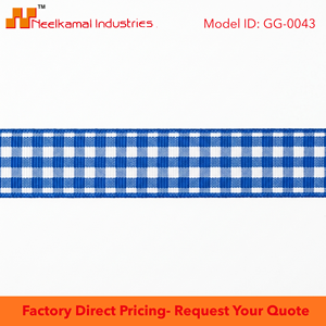 Ruban gros-grain à carreaux bleus et blancs de 15 mm en gros pour emballage de boulangerie, emballage décoratif, accessoires pour cheveux, scrapbooking - Product Image 6