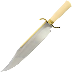 Handmade D2 Steel Blade Bowie <b>Knife</b> with Genuine Leather Sheath High Quality Customizable Camel <b>Bone</b> <b>Handle</b> OEM Support - Product Image 2