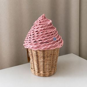 Eco Friendly Colorful Handmade Rattan Cupcake Candy Basket For Ramadan <b>Eid</b> Kids Party Favor Chocolate <b>Gift</b> Wholesale Factory - Product Image 3