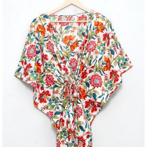 Vestido Largo Kaftán de Algodón para Mujer, Estampado Floral, Estilo Maxi, para Maternidad, para Verano, Invierno, Otoño y Primavera, Tejido de Punto - Product Image 6