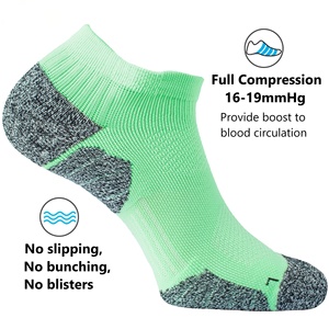 Compression Sports <b>Socks</b> Ankle Athletic <b>Running</b> Basketball Cycling Workout Solid Summer Cotton Blend Custom Cuff Logo Wholesale - Product Image 1