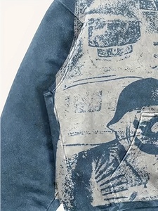 Sweat à capuche vintage premium épais délavé à l'acide pour homme, coupe oversize, streetwear, logo personnalisé, en molleton de coton, décontracté - Product Image 4