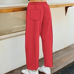 Women Oversized Cargo Sweatpants Wide Leg Joggers High Waist <b>Drawstring</b> Casual Streetwear Lounge Pants - Product Image 3