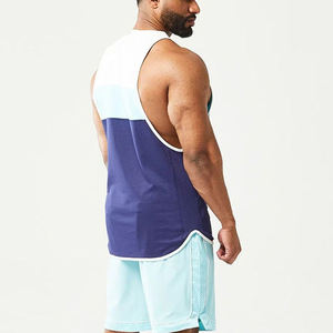 <b>Men</b> Knitted Stringer Tank Top Gym Workout Vest Breathable Sweat Wicking Muscle Training <b>Singlet</b> Custom Color Sportswear High - Product Image 4