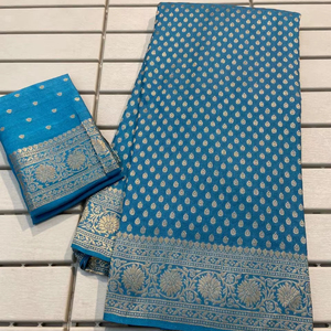 Sari en soie Georgette indien de créateur, modèle exclusif et tendance, qualité supérieure, pour femmes, idéal pour les fêtes. - Product Image 1