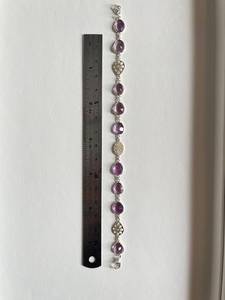 Pulsera de amatista de plata de ley 925, joyería de piedras preciosas naturales para mujer, piedra de nacimiento de febrero, pulsera elegante - Product Image 3