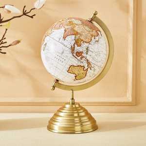 Globo Terráqueo Giratorio Ecológico de Alta Calidad, Metal Pulido, Forma Geométrica, Mapa Decorativo, Tamaño y Color Personalizables, Artesanía en Metal - Product Image 2