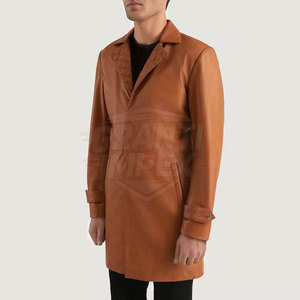 Luxury Style Casual Wear Eco-Friendly Breathable <b>Leather</b> Overcoat Men Durable Soft Feel Fabric Comfortable Winter <b>Outfit</b> Stylish - Product Image 3