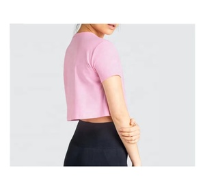 Regular Fit Half Sleeve Summer Casual Gym Wear Breathable OEM/ODM High Quality 100% Cotton t shirt for women - Product Image 4