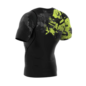 Running Custom Logo Sports UPF 50+ <b>Surf</b> Swim Sublimation No Gi for Men Short Sleeve Mma Bjj / Jiu Jitsu Rashguard T-Shirt - Product Image 3